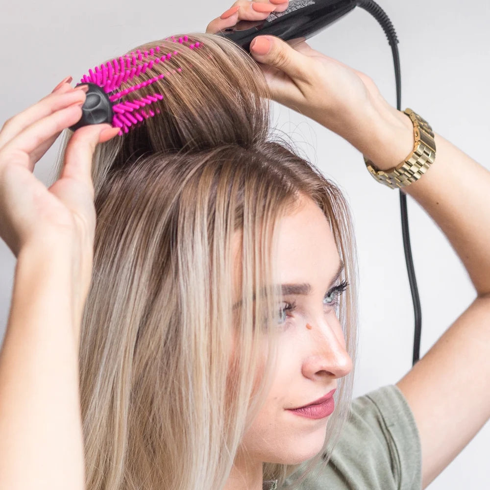 Revlon Pro Collection Silicone 1" Heated Brush, Black & Pink