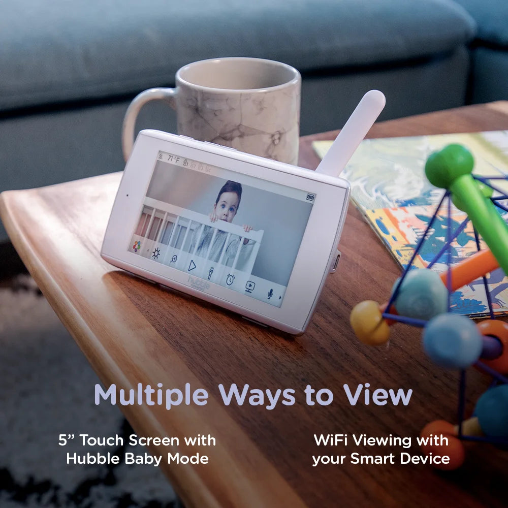 Hubble Connected Nursery Pal Premium, 5” Smart HD Baby Monitor with Touch Screen Viewer - Used