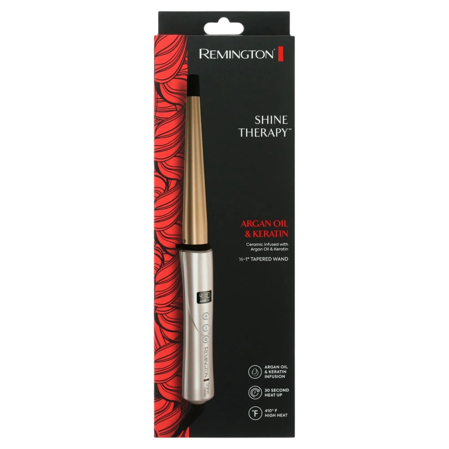 Remington Shine Therapy Argan Oil & Keratin ½-1 Tapered Curling Wand