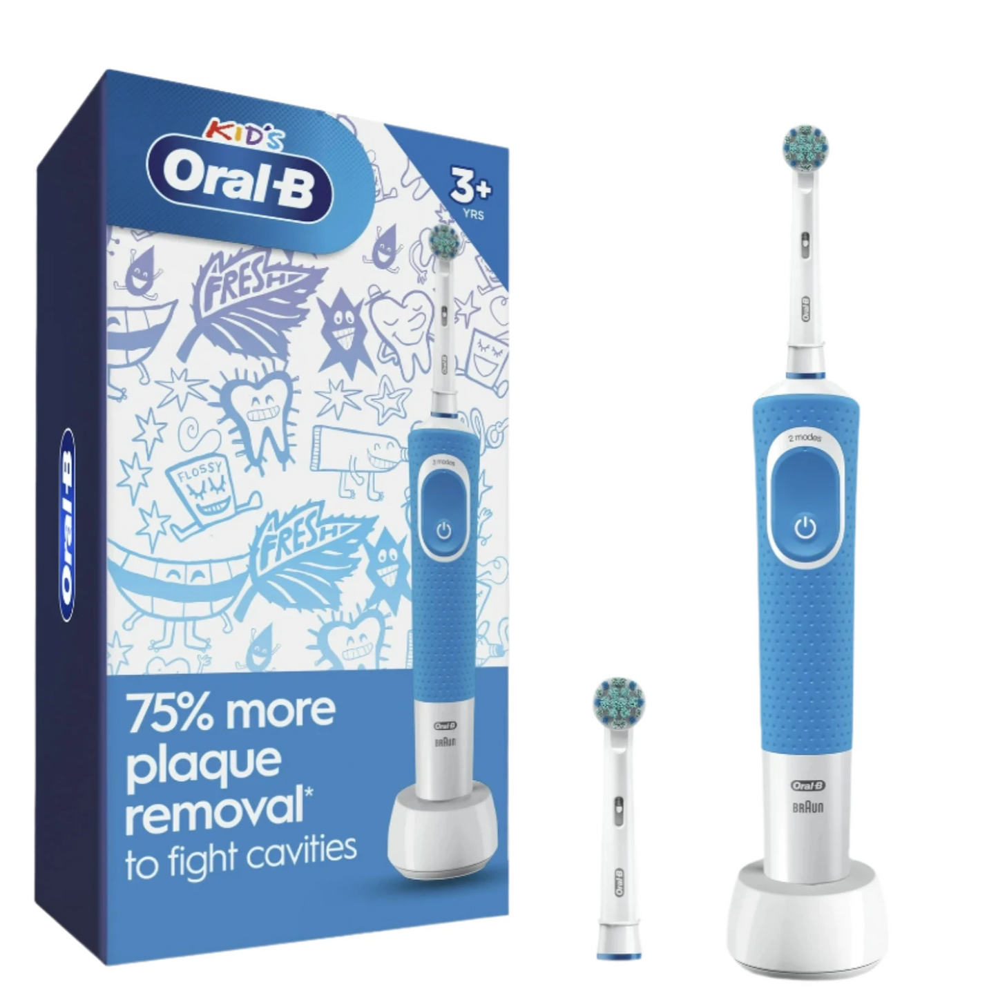 Oral-B Kids Electric Toothbrush with Sensitive Compact Brush Head and Timer
