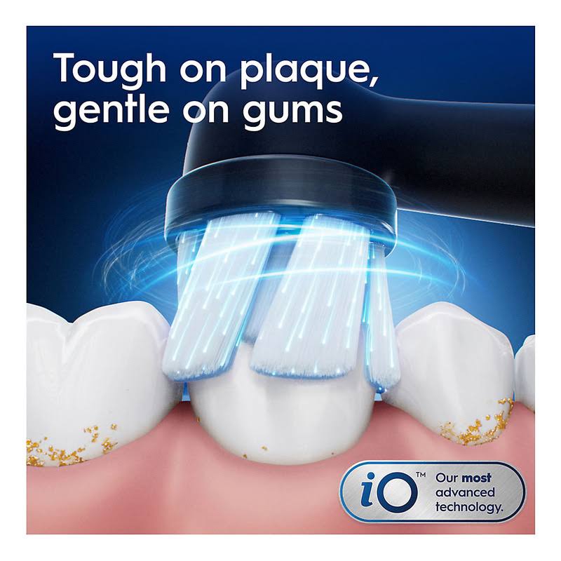Oral-B iO Series 2 Electric Toothbrush - Pure White & Night Black (2 Ct with 3 Heads)