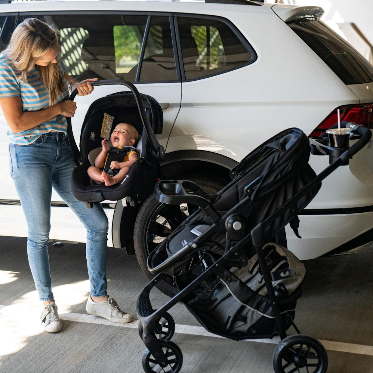 Safety 1st Car Seat Flex 8 in 1 Travel System - Forest Tide