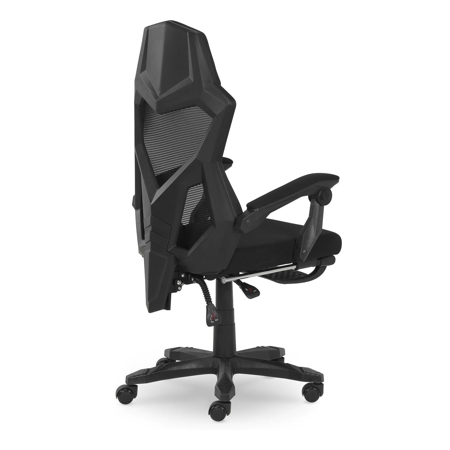 Gamer Gear Gaming Office Chair with Extendable Leg Rest - Black Fabric Upholstery