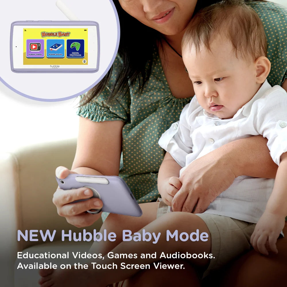 Hubble Connected Nursery Pal Premium, 5” Smart HD Baby Monitor with Touch Screen Viewer - Used