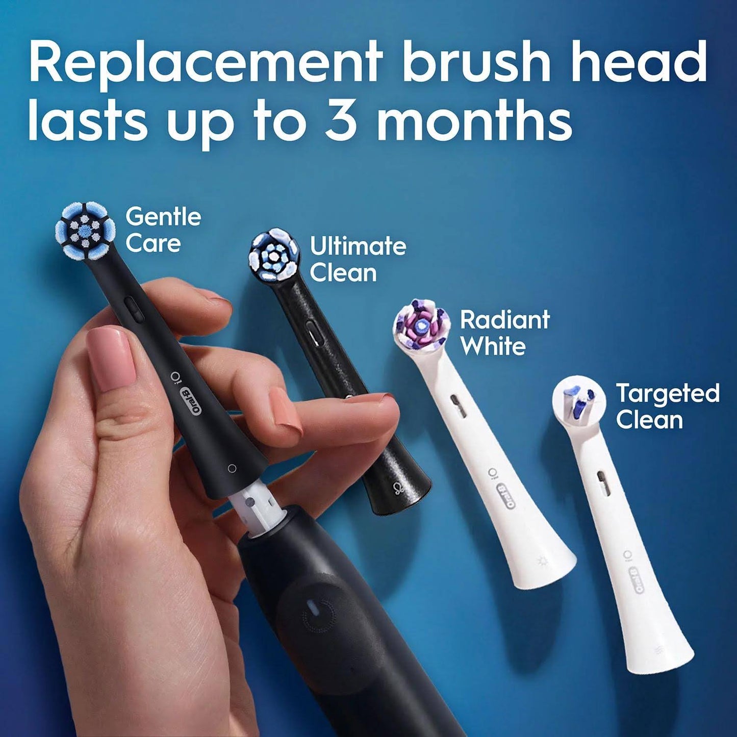 Oral-B iO Series 2 Electric Toothbrush - Pure White & Night Black (2 Ct with 3 Heads)